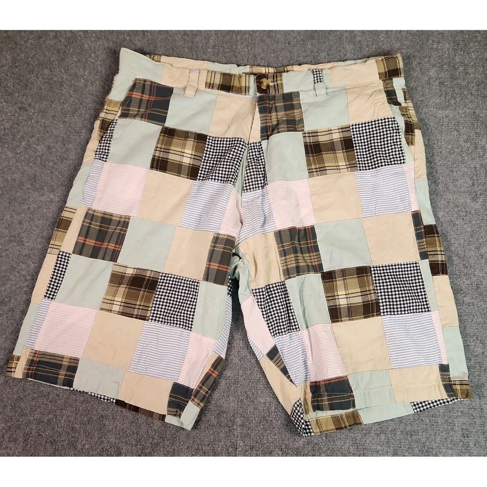 Siegfried Vintage Men's Madras Patchwork Plaid Shorts - Size 40